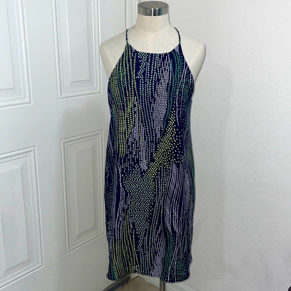 🌷TYCHE mini dress size L navy and green 🌷